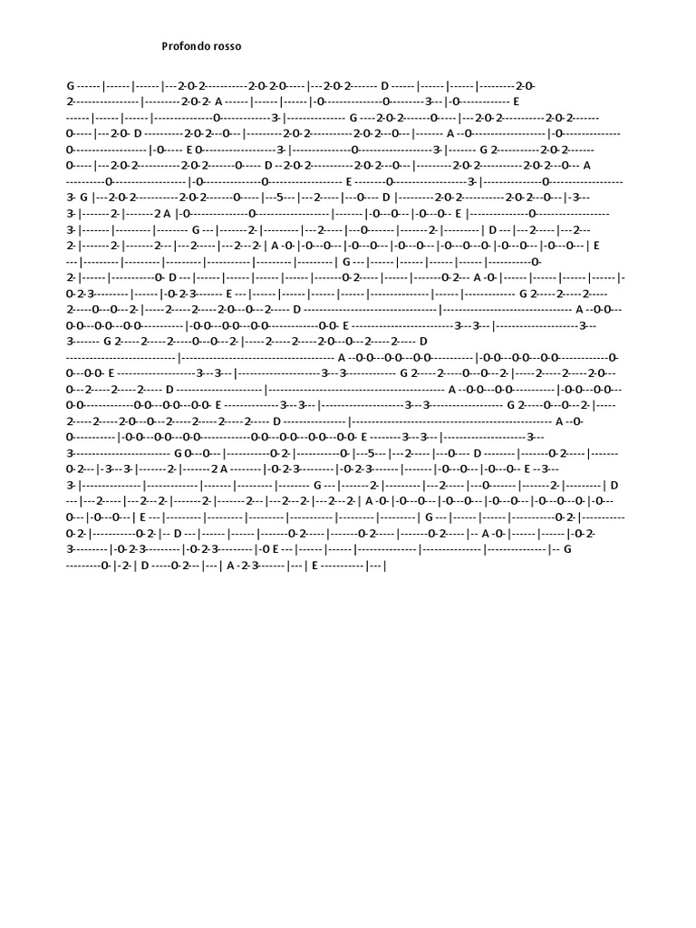 Profondo Rosso Tab Per Basso PDF
