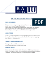 TV Programme Proposal:: Idea Synopsis