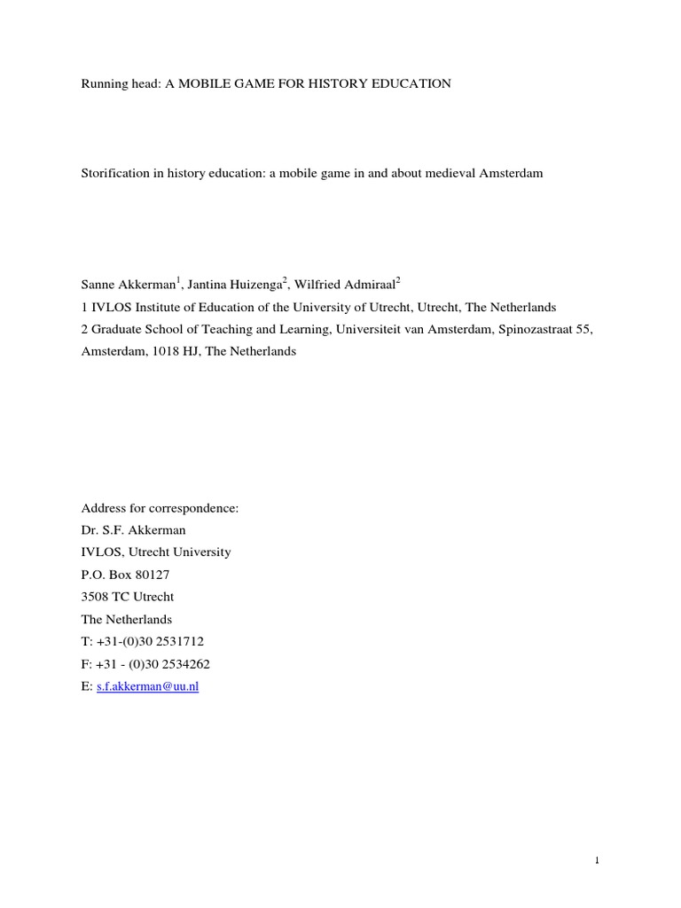 Storificationin History Education PDF Narrative Information