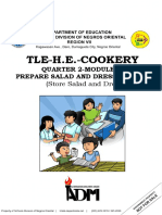 Tle-H.E.-Cookery: Quarter 2-Module 4: Prepare Salad and Dressings (SD)