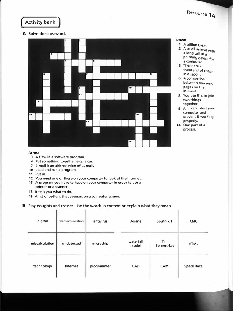 Crossword | PDF | Computing | Digital Technology