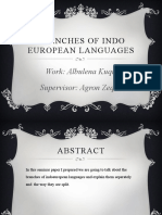 Branches of Indo European Languages