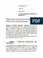 Demanda de Pension de Alimentos - Jessica Benites