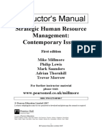 Instructor's Manual: Strategic Human Resource Management: Contemporary Issues