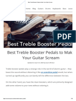 Best Treble Booster Pedals To Make Your Guitar Scream