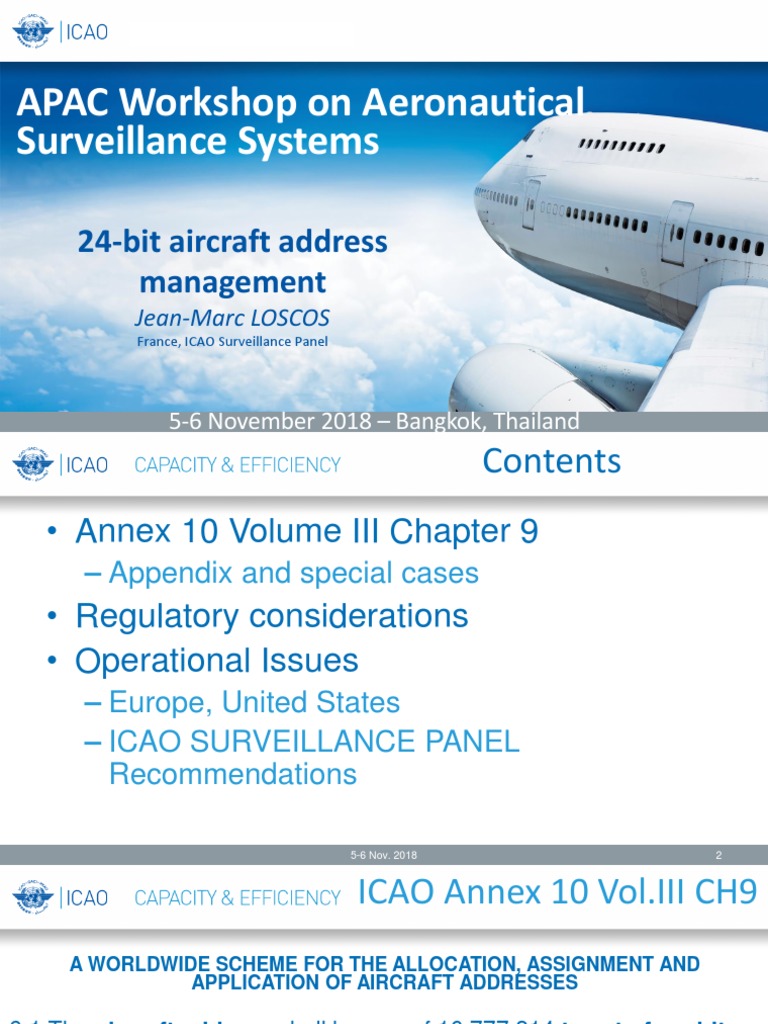 ICAO 24-Bit Aircraft Address Guidelines | PDF | Transponder ...