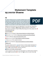 Personal Statement Template by Doctor Shaene PDF