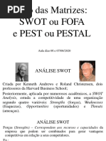 Análise FOFA e PESTAL - Aula 06 e 07-08 PDF