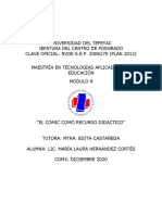 Modulo 9 Semana 2. El Comic Como Recurso Didactico