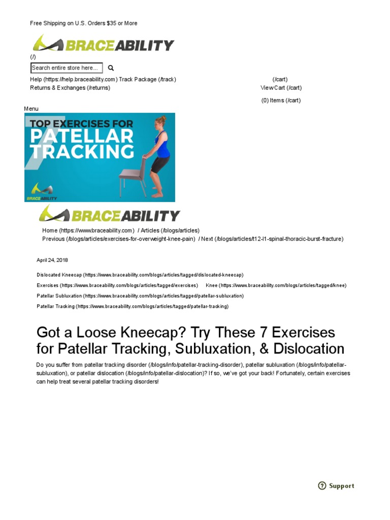 7 Patellar Tracking Exercises For Subluxation & Dislocation