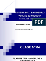 CLASE 04 - PLANIMETRIA -MEDIDA DE ANGULOS Y DIRECCCIONES