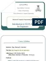 Introduction To MATLAB 7 For Engineers