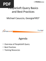 Peoplesoft Query Basics and Best Practices: Michael Casuccio, Georgiafirst