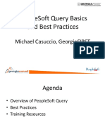 Peoplesoft Query Basics and Best Practices: Michael Casuccio, Georgiafirst