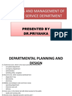 Planning and Management of Clinical Service Department: Presented by DR - Priyanka