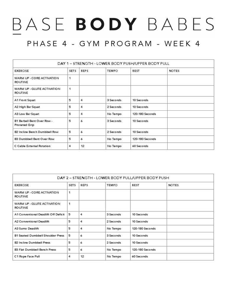 BBB Gym Program Week 16 PDF | PDF | Physical Exercise | Weight Training