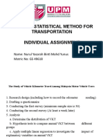 Ecv 5602: Statistical Method For Transportation Individual Assignment