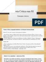 Apresentação - Teoria Crítica nas RI - Principais autores.pptx