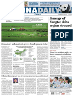 Synergy of Yangtze Delta Region Stressed: Grassland Aids Nation's Green Development Drive