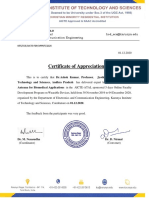 AICTE FDP Certificate for Implantable Antenna Lecture