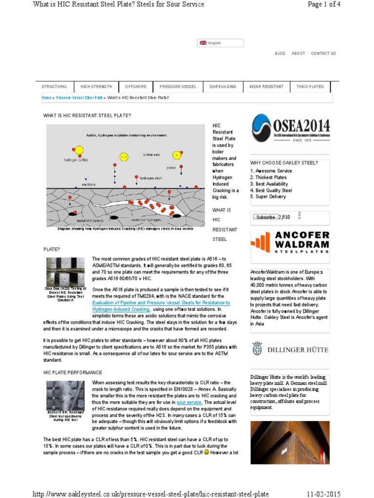 What Is Meant by Hic Testing | PDF | Steel | Chemistry