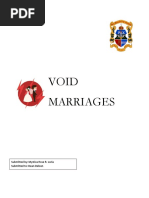 Void Marriages: Submitted By: Mystica Rose R. Loria Submitted To: Dean Delson