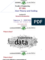 Information Theory and Coding: Faculty of Engineering