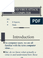Virus and Virus Attack On Computer: BY: S.Tejaswi, Huda