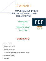 Seminar-I: Structural Behaviour of High Strength Concrete Columns Exposed To Fire