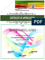 Certificate of Appreciation Interview