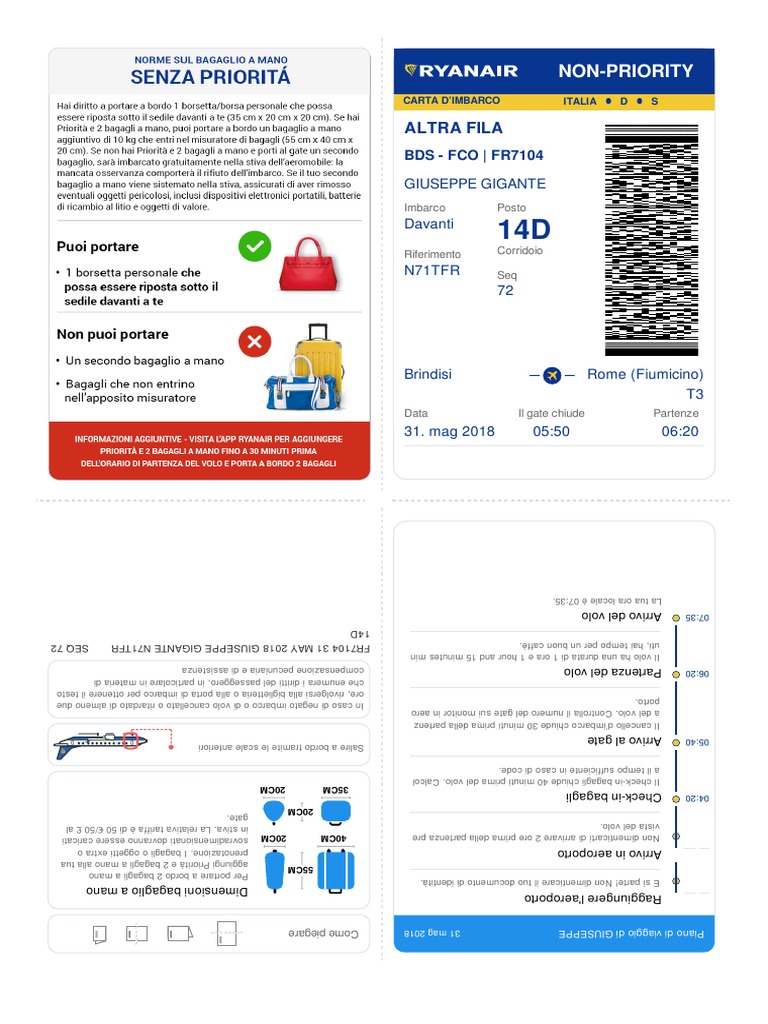 Carta Imbarco Gigante PDF | PDF, image size:768x1024