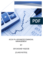 Acca P4: Advanced Financial Management BY Sir Shoaib Yaqoob (Class Notes)