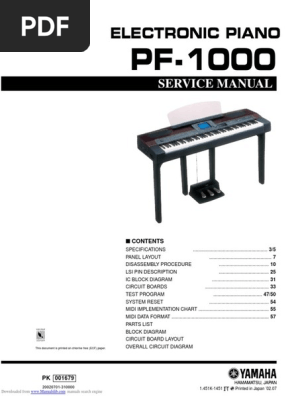 Electronic Piano: Service Manual | PDF | Piano | Solder