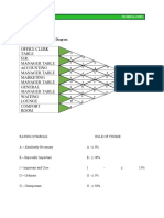 Office layout and space relationship diagram