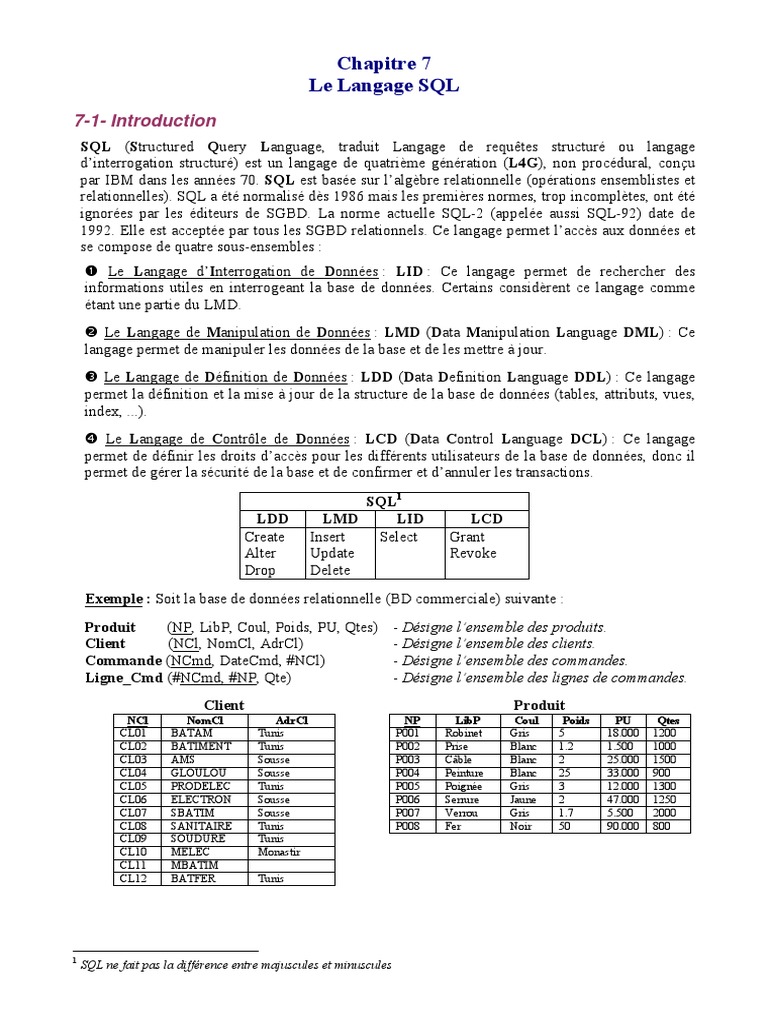 Chapitre4 PDF | PDF | Design de logiciel | SQL