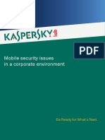 Mobile Security Issues in A Corporate Environment: White Paper
