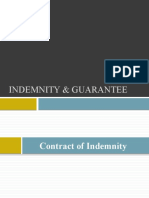 Indemnity & Guarantee