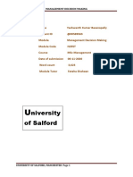 Niversity of Salford: Management Decision Making