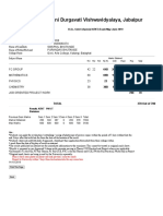 Rani Durgavati Vishwavidyalaya, Jabalpur - Result Display