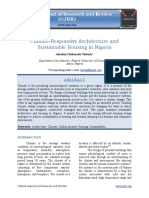 Climateresponsive Architecture and Sustainable Housing in Nigeria