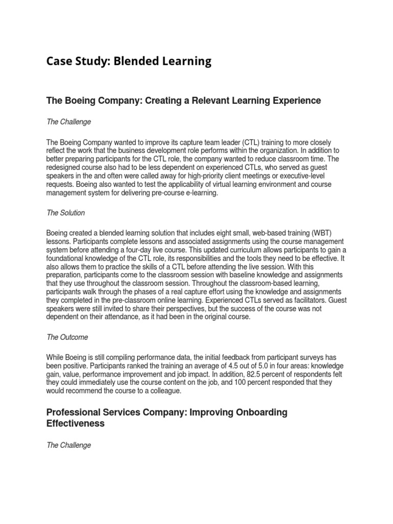 Blended Learning Solutions in Training | PDF | Educational Technology ...