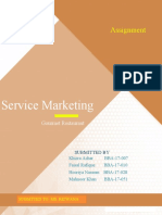 Service Marketing: Assignment