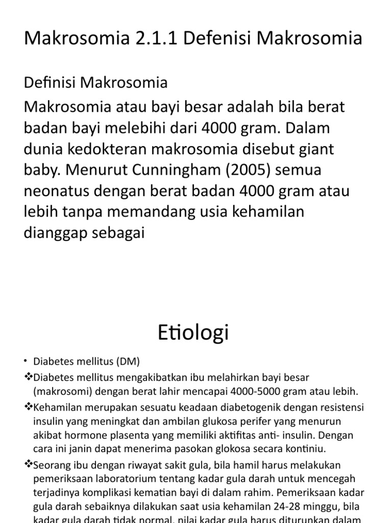 Makrosomia | PDF