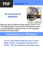 Section: An Overview of Statistics