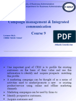 CRM Course No. 9 - 2020 - Campaign Management and Integrated Communication
