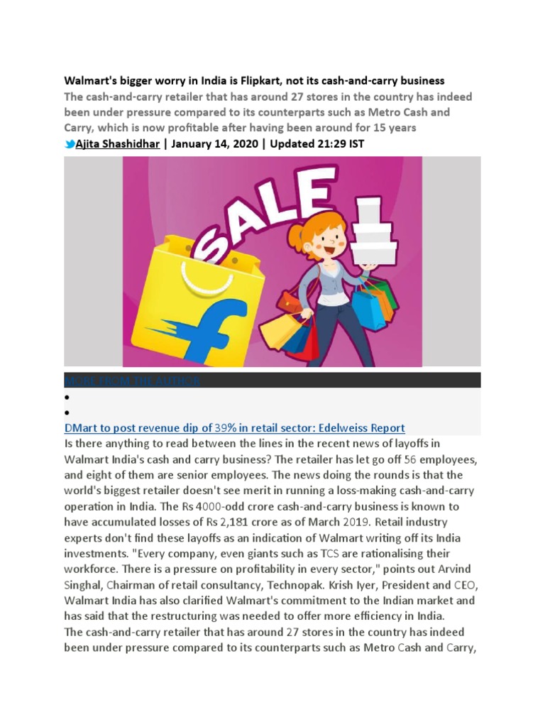 Wal Mart Marketing Challenges in India - 1 | PDF | Walmart | Retail