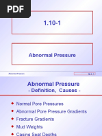 1.10 Abnormal Pressure