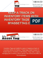 Keep A Track On Inventory Items With Inventory Tags From MyAssetTag.com