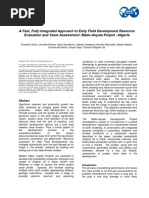 A Fast, Fully Integrated Approach To Early Field Development Resource Evaluation and Value Assessment: Madu-Anyala Project - Nigeria