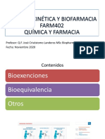 Clase Nº12 Farmacocinética y Biofarmacia